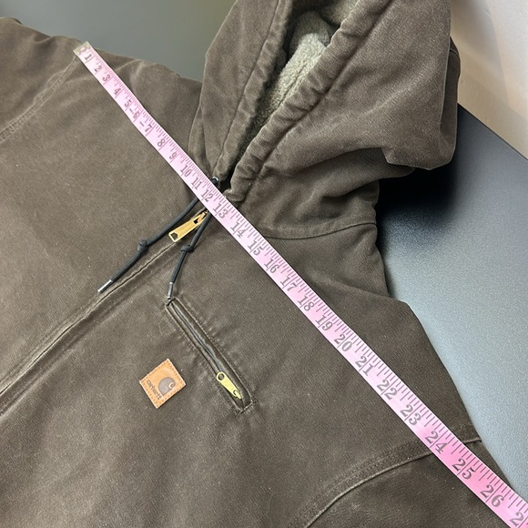 Carhartt Men's Sherpa Lined Sierra Jacket Dark Brown 4XLT Cotton Duck Heavy Duty - Picture 15 of 16